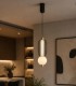 Lámpara Colgante Led Negra y Oro Rosa Orelis