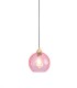 Lámpara Colgante Dorada con Tulipa en Varios Colores Lili, rosa