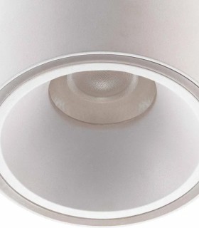 Plafón de Techo GU10 Redondo Blanco o Negro de Aluminio Pitara