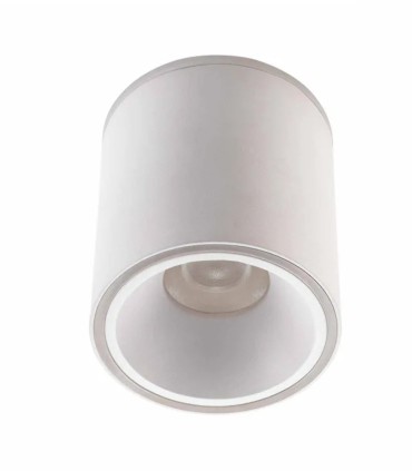 Plafón de Techo GU10 Redondo Blanco o Negro de Aluminio Pitara