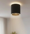 Plafón de Techo GU10 Redondo Blanco o Negro de Aluminio Pitara