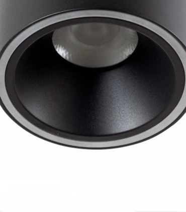 Plafón de Techo GU10 Redondo Blanco o Negro de Aluminio Pitara