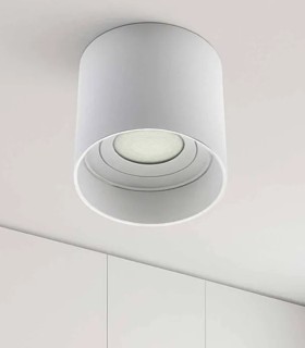 Plafón de Techo Redondo Blanco de Aluminio Romeu