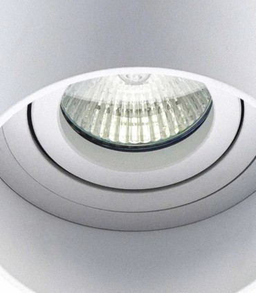 Plafón de Techo Redondo Blanco de Aluminio Romeu
