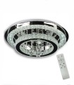 Plafón LED de Techo Cromado con Cristal K9 Yolin