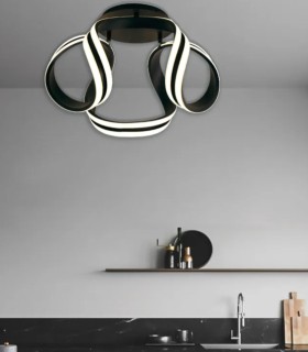 Plafón LED de Techo Negro Amparin