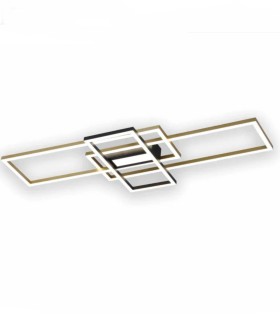 Plafón LED Dorado y Negro Akros