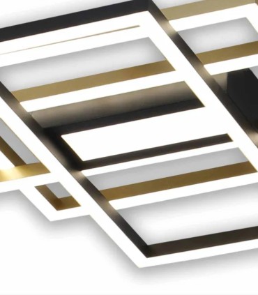 Plafón LED Dorado y Negro Akros