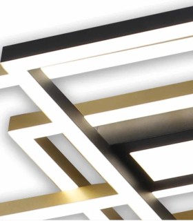 Plafón LED Dorado y Negro Akros
