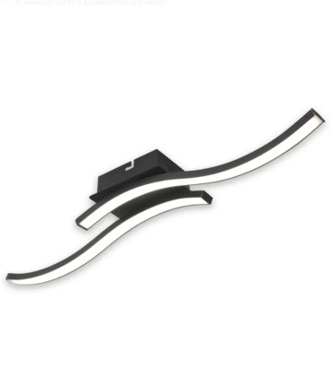 Plafón LED Negro o Blanco Cortes