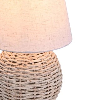 Lámpara de Mesa de Ratán y Textil Jucar