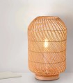 Lámpara de Sobremesa de Ratán y Madera Paulo
