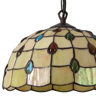 Lámpara Colgante de Cristal Amarillo  Tiffany I