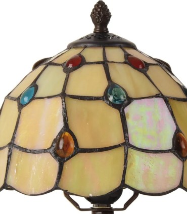 Lámpara Tiffany Original de Sobremesa Tiffani III, apagada