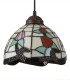 Lámpara Colgante de Cristal Original Floral Tiffany, apagada