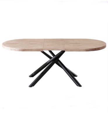 Mesa de Comedor Ovalada Extensible Senda, roble honney
