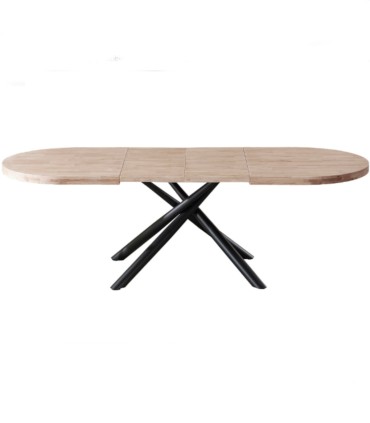 Mesa de Comedor Ovalada Extensible Senda, roble honney