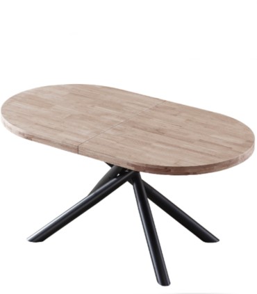 Mesa de Comedor Ovalada Extensible Senda, roble honney