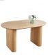Mesa de comedor oval extensible Prieta, oak