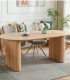 Mesa de comedor oval extensible Prieta, oak