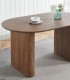 Mesa de comedor oval extensible Prieta, nogal