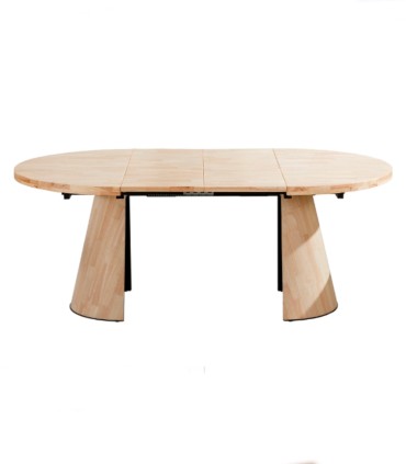 Mesa de Comedor Redonda Extensible en Madera de Roble Kenia