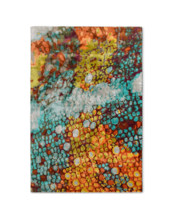 Alfombra abstracta multicolor de viscosa Chameleon