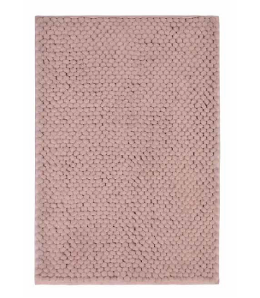 Alfombra de Baño de Poliéster con Textura y Base Antideslizante Vienciana, rosa claro