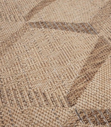 Alfombra beige geométrica Tottori