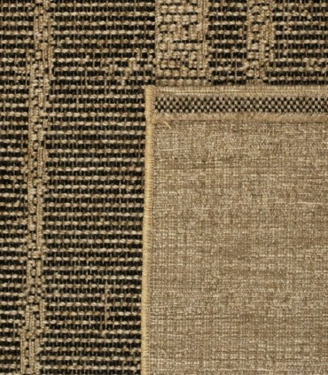 Alfombra beige oscuro geométrica moderna Sisalama