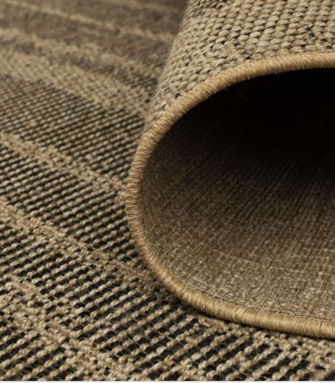 Alfombra beige oscuro geométrica moderna Sisalama