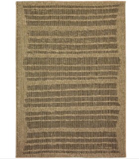 Alfombra beige oscuro geométrica moderna Sisalama