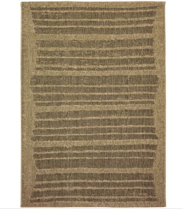 Alfombra beige oscuro geométrica moderna Sisalama