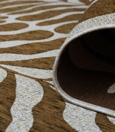 Alfombra Botánica Marrón y Beige Sandalo, detalle
