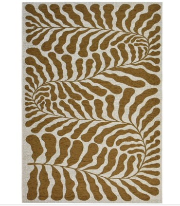 Alfombra Botánica Marrón y Beige Sandalo, frente