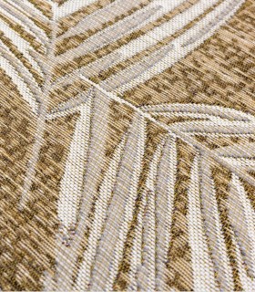 Alfombra Botánica Beige de Estilo Moderno Palm