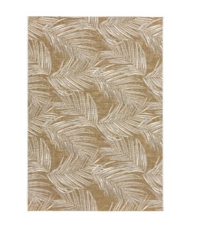 Alfombra Botánica Beige de Estilo Moderno Palm