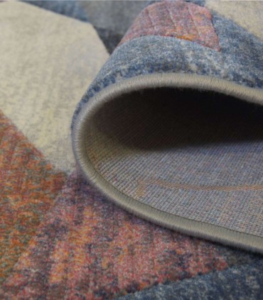 Alfombra Geométrica Multicolor de Estilo Moderno Monetti