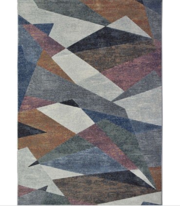 Alfombra Geométrica Multicolor de Estilo Moderno Monetti