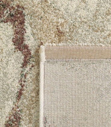 Alfombra Abstracta Efecto Mármol Beige y Multicolor Magrit