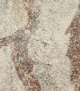 Alfombra Abstracta Efecto Mármol Beige y Multicolor Magrit