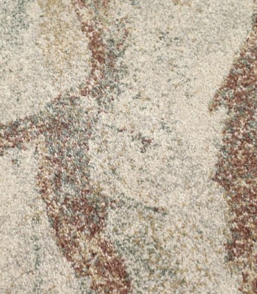 Alfombra Abstracta Efecto Mármol Beige y Multicolor Magrit