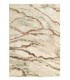 Alfombra Abstracta Efecto Mármol Beige y Multicolor Magrit