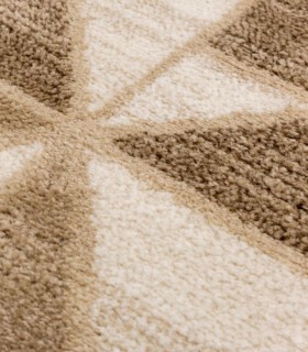 Alfombra Geométrica Beige de Estilo Moderno Lloret