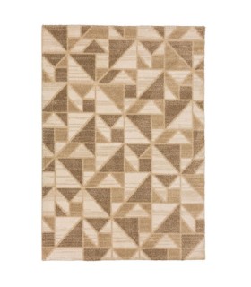 Alfombra Geométrica Beige de Estilo Moderno Lloret