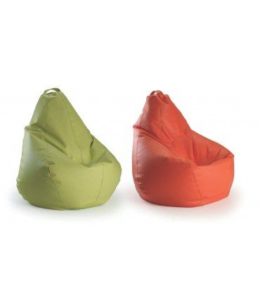 Pouf pera con asa Talos piel