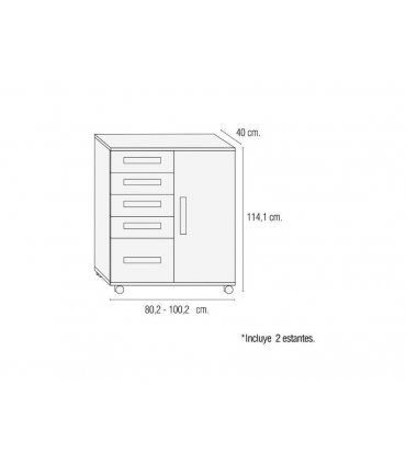 Mueble auxiliar infantil Becky en Ámbar Muebles