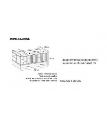 Cuna convertible Delko en Ámbar Muebles