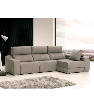 Sofá chaise longue moderno 3 plazas relax Leone