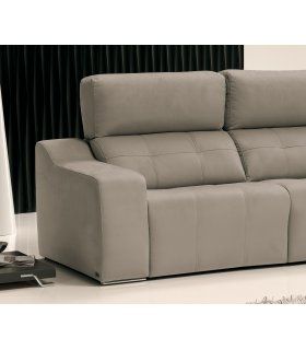 Sofá chaise longue moderno 3 plazas relax Leone